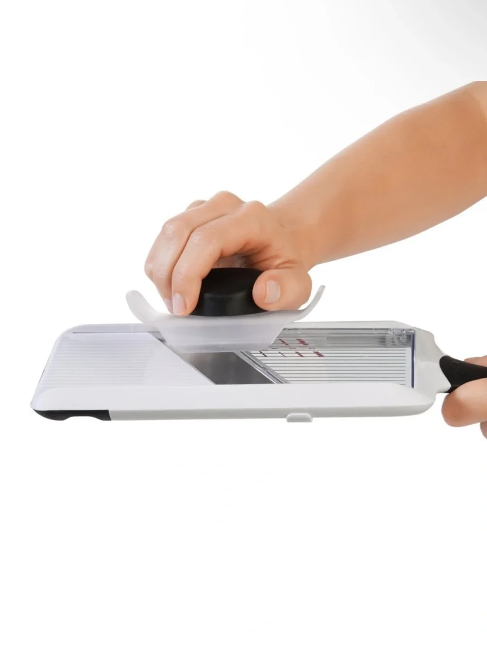 OXO Handheld Mandoline: White Kitchen Slicer